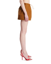 Beige GG Drawstring Mini Skirt | PDP | Antonia