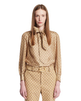 Beige GG Silk Shirt | All | Antonia