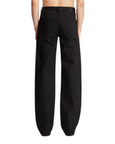 Black Denim Pants with Horsebit Detail | PDP | Antonia