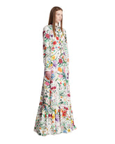 Silk Twill Printed Long Dress | PDP | Antonia