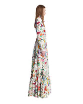 Silk Twill Printed Long Dress | PDP | Antonia
