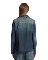 Blue Cotton Denim Shirt | PDP | Antonia