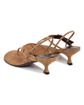 Brown Starry Eyed 50 Suede Sandals | PDP | Antonia