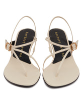 White Starry Eyed 50 Leather Sandals | PDP | Antonia