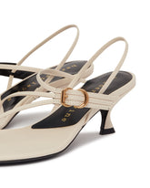 White Starry Eyed 50 Leather Sandals | PDP | Antonia