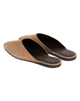 Beige Homebody Suede Mules | PDP | Antonia