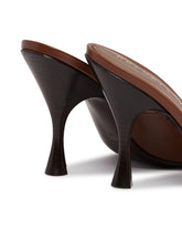 Brown Sitting Pretty Leather Mules | PDP | Antonia