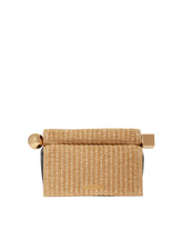 Beige Raffia Rond Carr Clutch | PDP | Antonia
