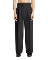 Black Center-Pleat Pants | PDP | Antonia