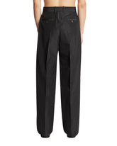 Black Center-Pleat Pants | PDP | Antonia