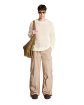 White Open-Knit Linen Sweater | PDP | Antonia