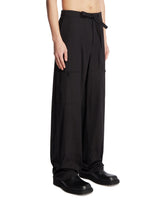 Black Poplin Cargo Trousers | PDP | Antonia