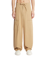 Beige Poplin Cargo Trousers | PDP | Antonia