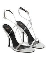Silver Mixer Leather Sandals | PDP | Antonia