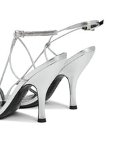 Silver Mixer Leather Sandals | PDP | Antonia