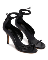 Black Corsetto Leather Sandals | PDP | Antonia