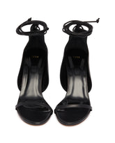 Black Corsetto Leather Sandals | PDP | Antonia