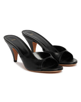 Black Haze Leather Sandals | PDP | Antonia
