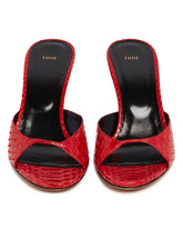 Red Haze Leather Sandals | PDP | Antonia