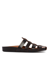 Brown Leather Fisherman Sandals | PDP | Antonia