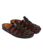 Brown Leather Fisherman Sandals | PDP | Antonia
