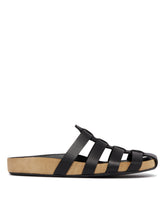 Black Leather Fisherman Sandals | PDP | Antonia