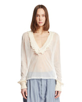 White Semi-Sheer Top | PDP | Antonia