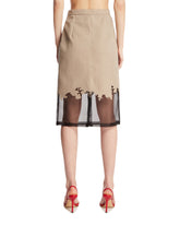 Beige Wool and Silk Skirt | PDP | Antonia