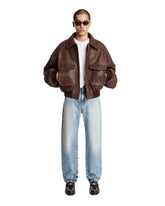 Brown Oversized Leather Jacket | PDP | Antonia