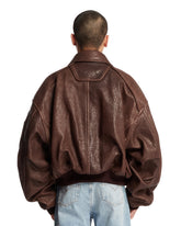 Brown Oversized Leather Jacket | PDP | Antonia