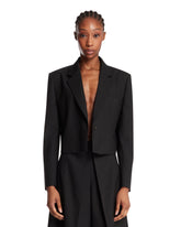 Giacca Cropped In Lana Nera | PDP | Antonia