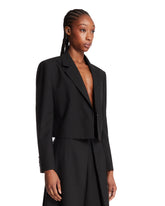 Giacca Cropped In Lana Nera | PDP | Antonia