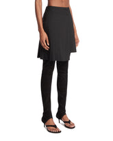 Gonna Asimmetrica A Pieghe Nera | PDP | Antonia