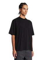 Black Cotton Crewneck T-Shirt | PDP | Antonia