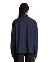 Blue Grenon Cotton Shirt | PDP | Antonia