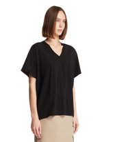 Black Cotton Linda T-Shirt | PDP | Antonia