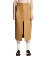 Beige Anden Leather Skirt | PDP | Antonia