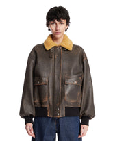 Brown Sandor Aviator Jacket | PDP | Antonia