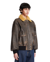 Brown Sandor Aviator Jacket | PDP | Antonia