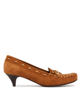 Beige Milly Suede Pumps | PDP | Antonia