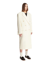 White Double-Breasted Wool Coat | PDP | Antonia