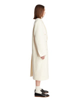 White Double-Breasted Wool Coat | PDP | Antonia