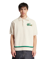 Beige Floral Crocodile Polo | PDP | Antonia