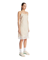 Beige Landscape Embroidered Tulle Dress | PDP | Antonia