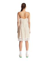 Beige Landscape Embroidered Tulle Dress | PDP | Antonia