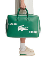 Green Printed Leather Gym Bag | PDP | Antonia