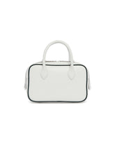 White Printed Leather Small Gym Bag | PDP | Antonia