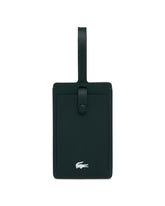 Green Printed Leather Luggage Tag | PDP | Antonia
