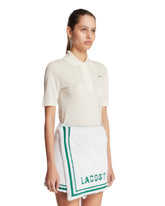 White Silk Slim Fit Polo | PDP | Antonia