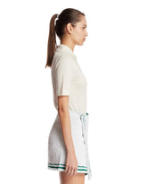 White Silk Slim Fit Polo | PDP | Antonia
